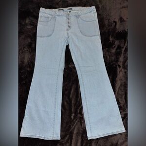 Wild Fable Blue Flare Wide Leg Jeans